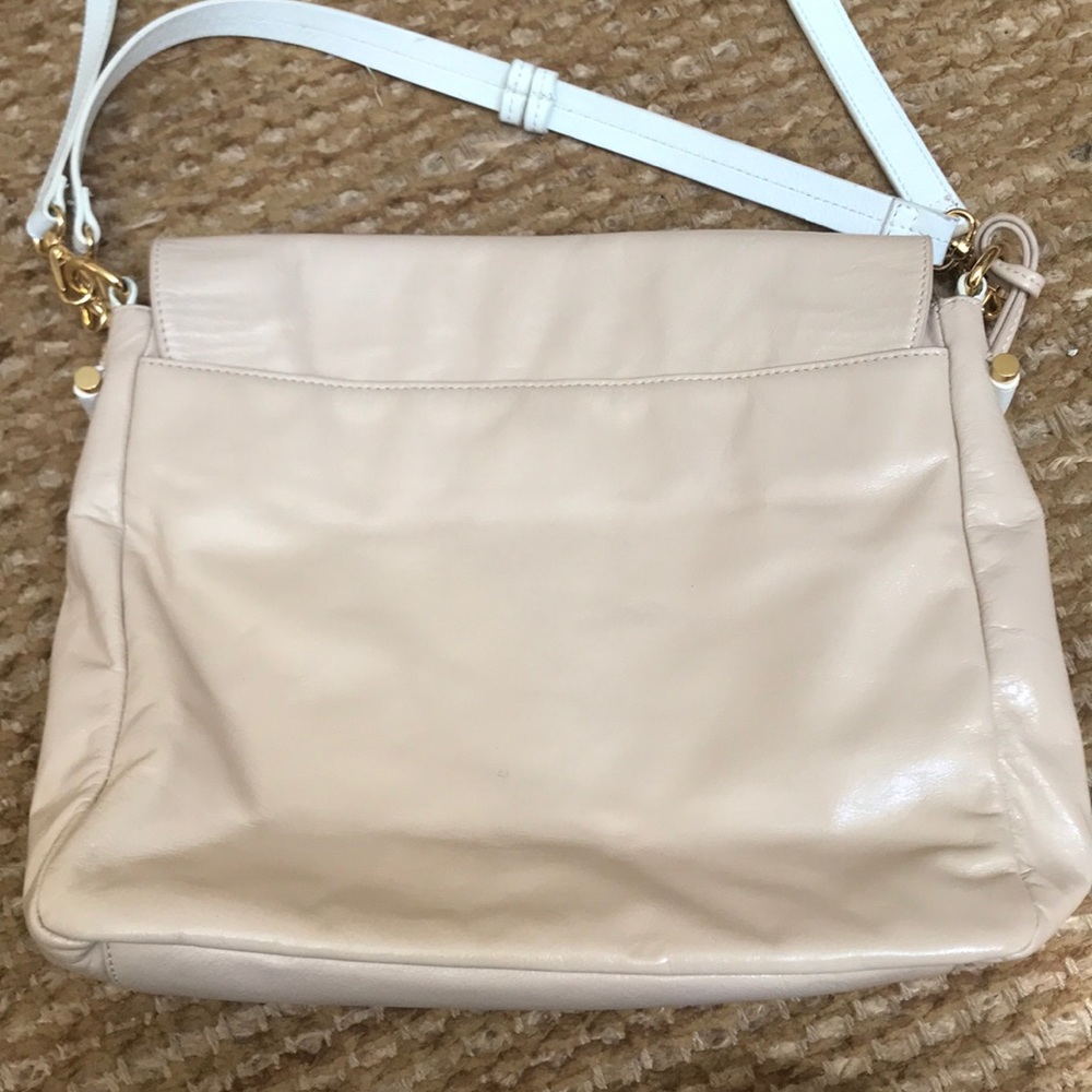 Badgley Mischka Satchel Bag in Nude and white - Picture 5 of 6